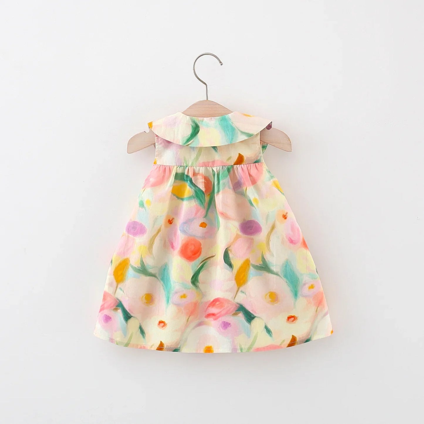 Soft Colors Dress With Bag